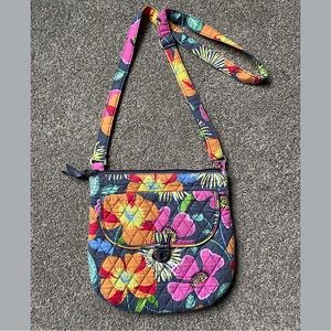 🎉Vintage Vera Bradley Hipster Crossbody Bag🎉, Grey/Pink/Orange